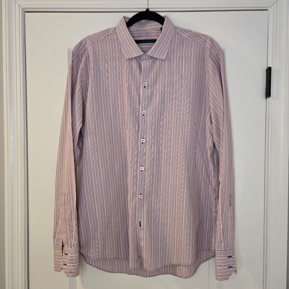 Zachary Prell Multicolor Striped Dress Shirt Size L
